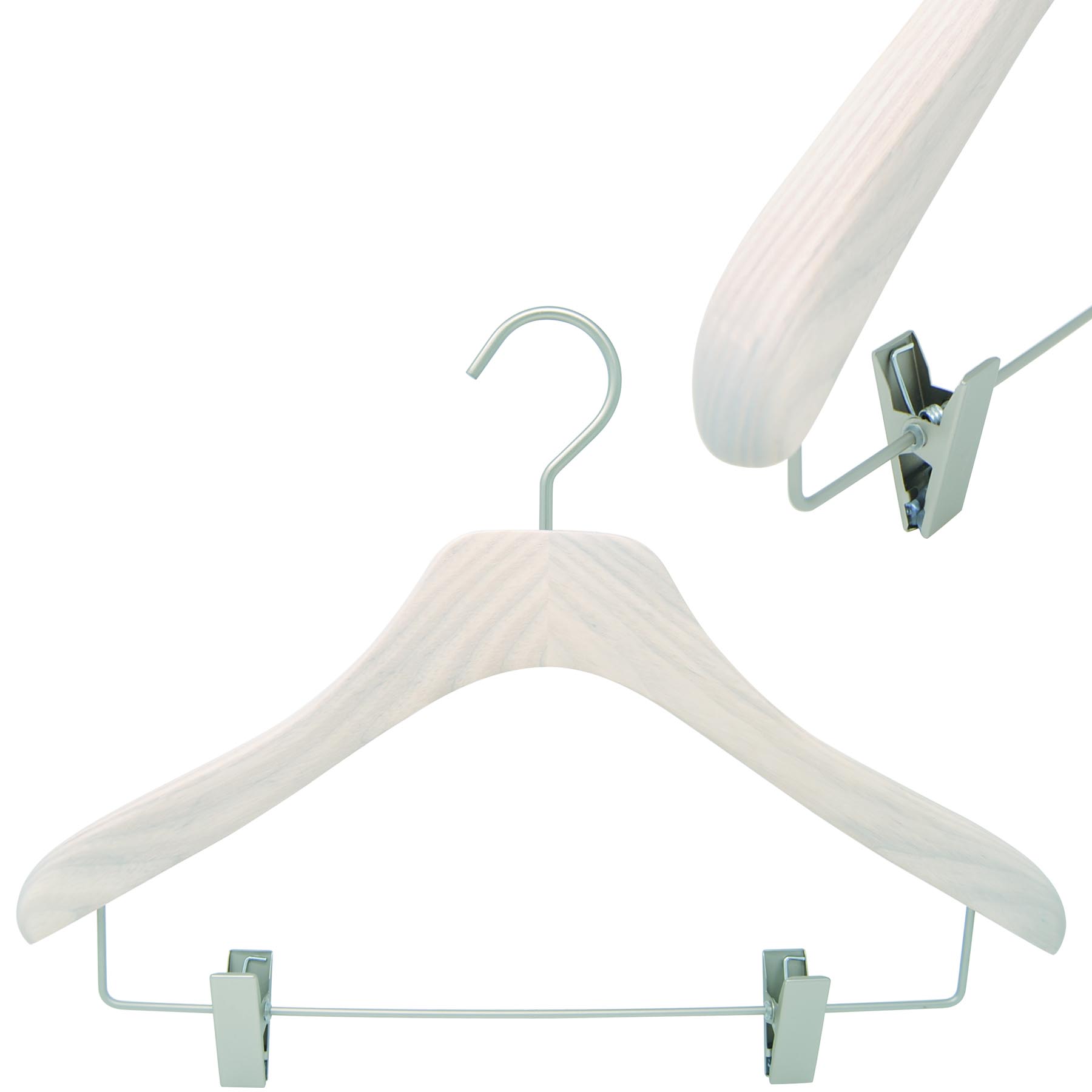 Cintre bois pour robe et chemise (avec encoche - 42 cm)