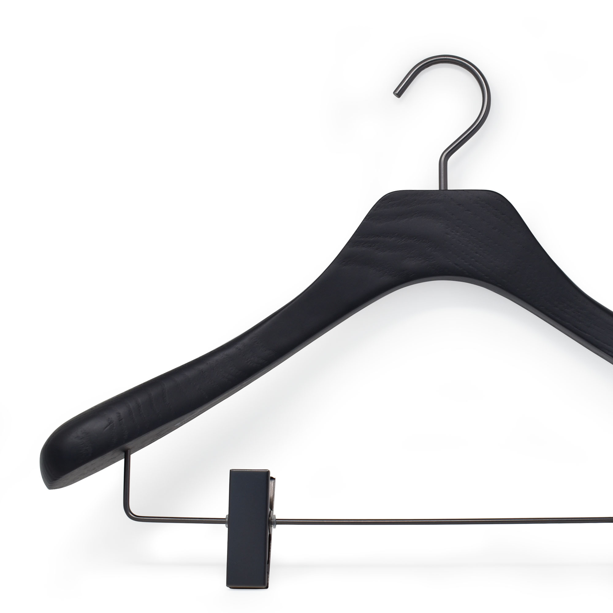 Cintres pour costume en Plastique Noir 42cm avec barre pour