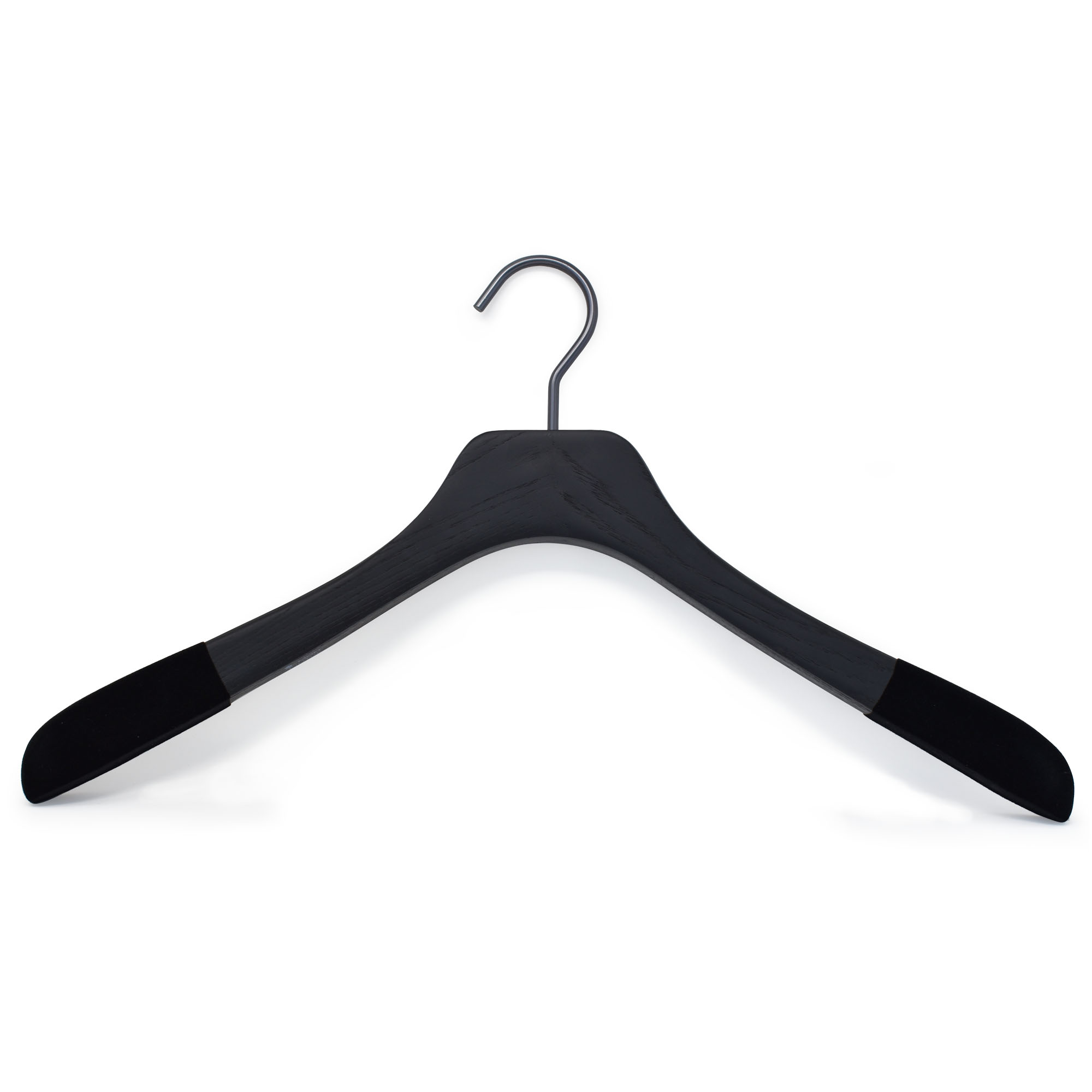 10 cintres de luxe en frêne pour chemise - coloris noir brossé