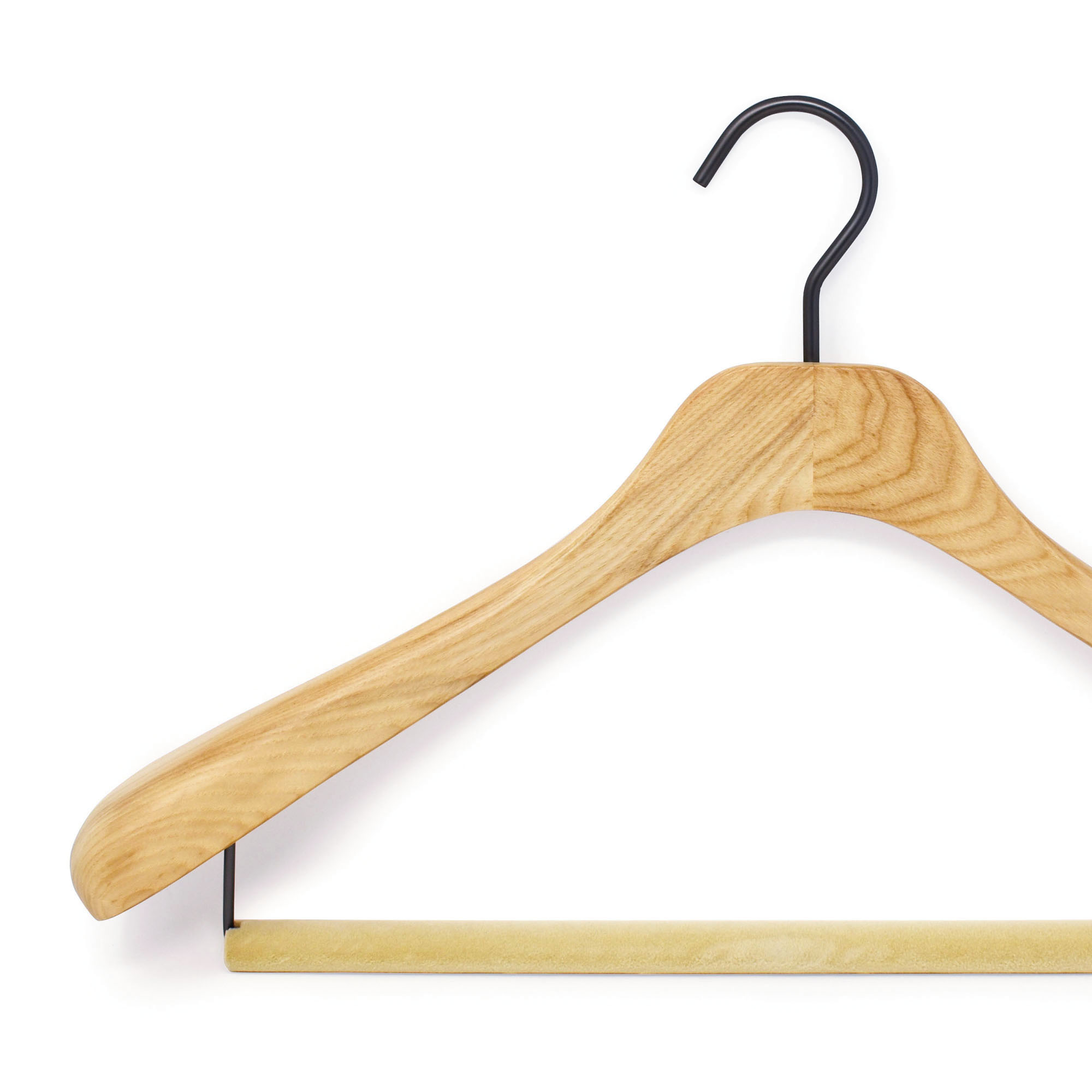 10 cintres luxe en bois pour chemises - vernis naturel - Mon Cintre