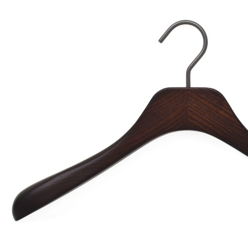luxury wooden hangers for women's jackets and coats, 38 cm